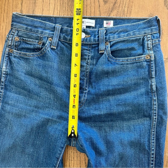 Re/Done Originals Mid Rise Straight Leg Jeans Medium Wash Size 27 Made in USA - Picture 3 of 13
